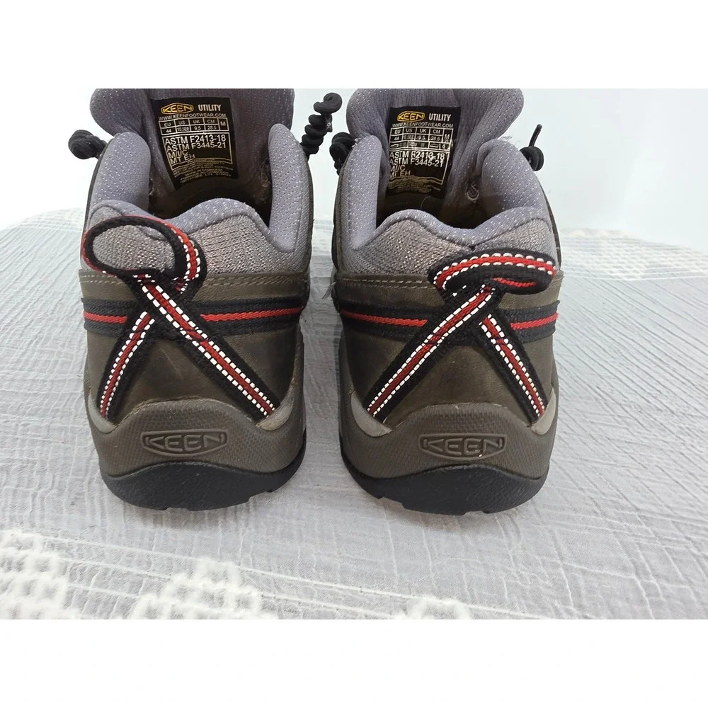 Keen Utility Mens 10.5 EE Brown Leather Steel Toe MET Guard Work Shoes ASTM EH